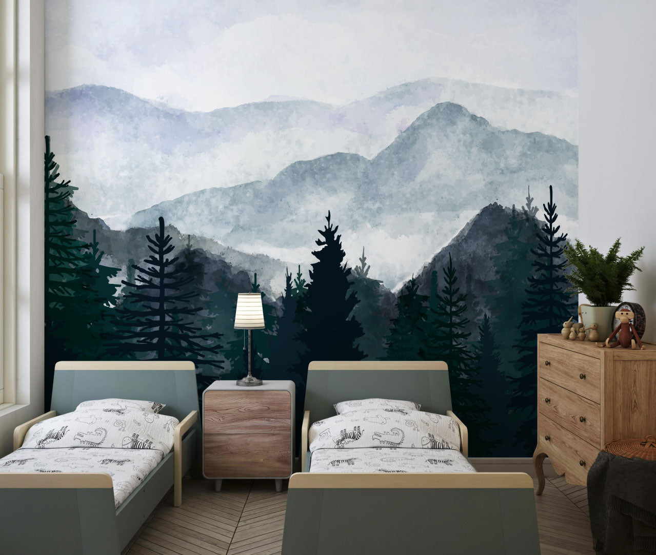 Un grand panoramique de 2m de large x 2,50m de haut inspiré des mes séjours en montagnes, ce papier-peint intissé mat donnera un vrai caractère&nbsp;à votre intérieur. Imprimé en France dessiné dans le sud-ouest ce papier-peint&nbsp;intissé est une véritable option de décoration. Il habille vos murs avec élégance, traduit des atmosphères spécifiques afin de donner une ambiance cocooning à vos intérieurs. Il s'adaptera parfaitement dans un salon, une chambre, une entrée