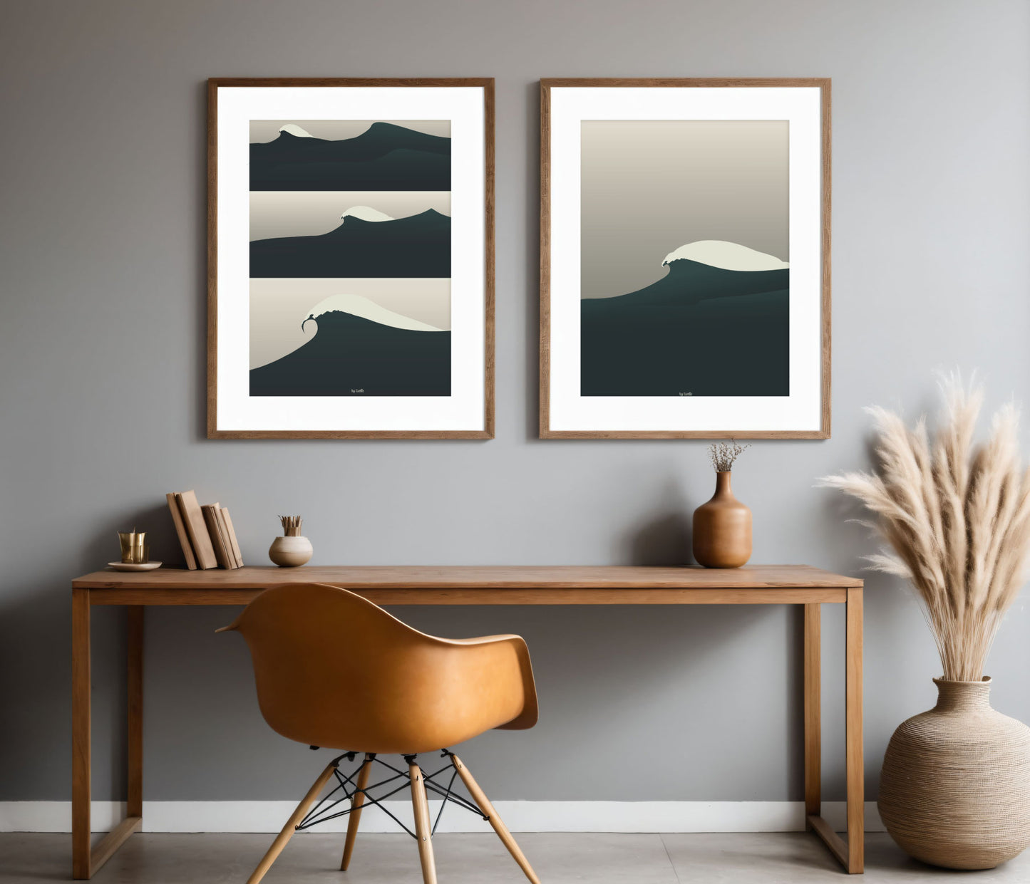 Affiche Atlantic Swell. Inspirée des grosses houles qui ont frappé nos côtes en ce début d'automne, cette affiche fait partie de la nouvelle collection. Le choix de couleurs sobres, le dessin plus minimaliste et le papier plus épais caractérise cette nouvelle affiche. &nbsp;L'illustration est disponible en deux dimensions : &nbsp;40x50 cm sur un papier 300g mat et 50x70 cm sur un papier 350g mat . Vendue sans cadre afin de vous laisser le choix de le choisir vous même selon vos goût, pour pouvez l'encadrer 